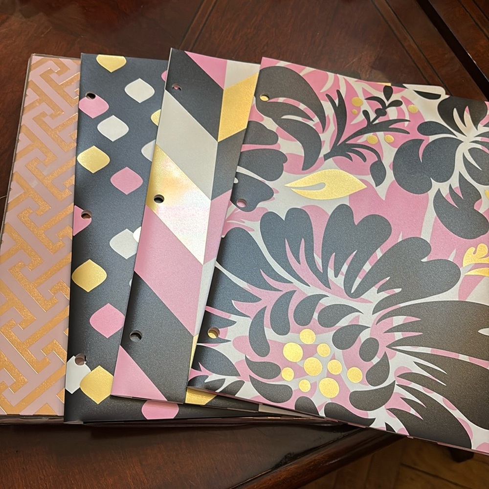 Set of one 1” binder and 3 printed folders. “The Put it in Neutral Collection”.